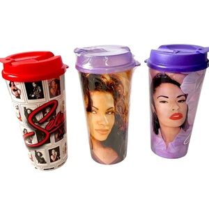Selena Quintanilla Stripes Lot of 3 Refillable Cups 2020 25th Anniversary